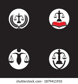 Plantilla vectorial del logotipo de la ley de justicia