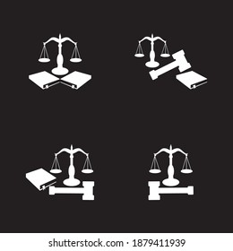 Justice law logo vector template
