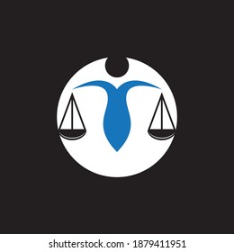 Justice law logo vector template