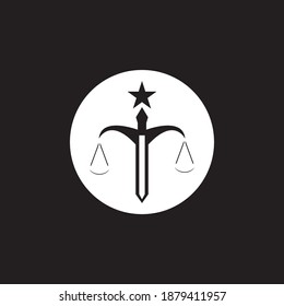 Justice law logo vector template