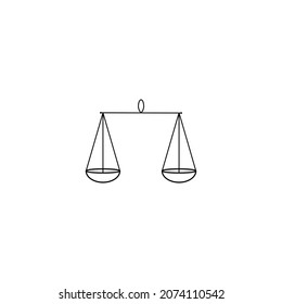 Vector de esquema de escala de justicia y ley. Vector de escala de ponderación