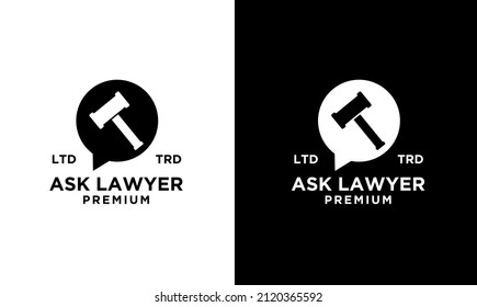 justice law talk firm logo icon design illustration