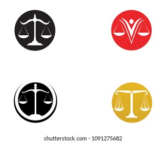 Justice lawyer logo and symbols template icons 