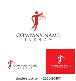 Justice lawyer logo and symbols template icons 