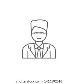 Justice lawyer outline icon. Elements of Law illustration line icon. Signs, symbols and vectors can be used for web, logo, mobile app, UI, UX