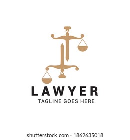 Justice legal logo icon vector template.