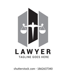 Justice legal logo icon vector template.