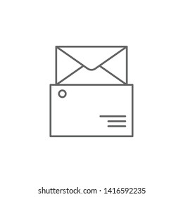Justice letter outline icon. Elements of Law illustration line icon. Signs, symbols and vectors can be used for web, logo, mobile app, UI, UX