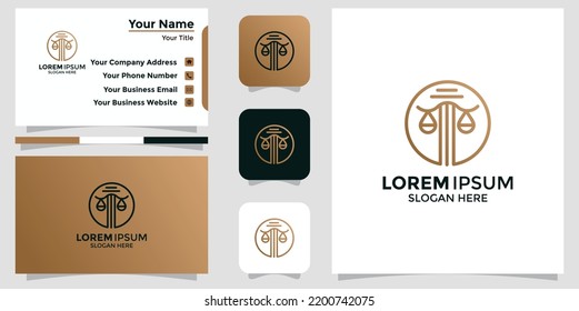 justice logo design and branding card