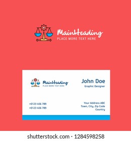 Justice logo Design with business card template. Elegant corporate identity. - Vector