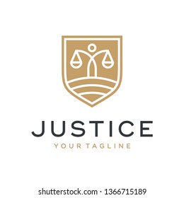 Justice logo design concept. Universal Law design.