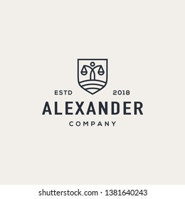 Justice logo design concept. Universal law firm logo.