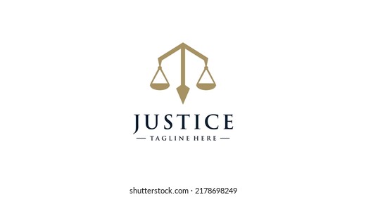 Justice logo design concept vector