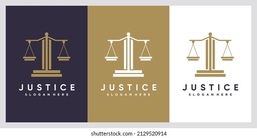 Justice logo design with creative concept