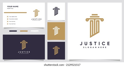 Justice logo design with creative concept