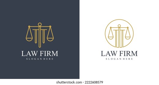 Justice logo design with creative style
