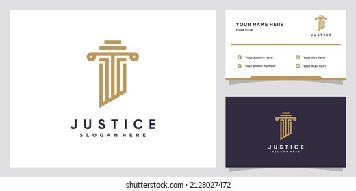 Diseño del logo de la justicia con estilo y concepto creativo