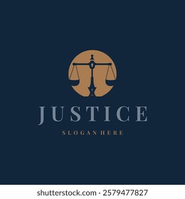 justice logo design symbol lawyer court scale design simple minimalist legal symbol illustration template