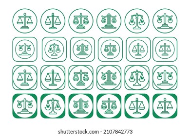 Plantilla de símbolo del icono del vector de justicia. Icono del abogado. Icono de Justicia
