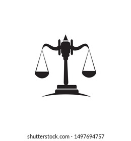 JUSTICE LOGO ILUSTRATION AND  VECTOR TEMPLATE