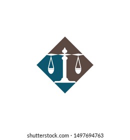 JUSTICE LOGO ILUSTRATION AND  VECTOR TEMPLATE