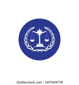 JUSTICE LOGO ILUSTRATION AND  VECTOR TEMPLATE