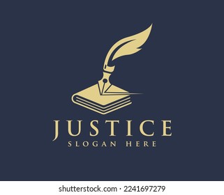 Justice logo, Law logo design vector, law firm