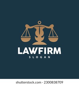 Justice Logo, Retro Vintage Theme Design, Law Vector, Law Firm, Scales Illustration Symbol Icon