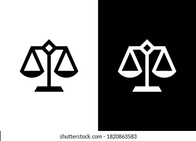 Justice logo or scale icon for design concept. Very suitable in various business purposes, also for icon, logo symbol and many more.