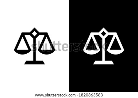 Justice logo or scale icon for design concept. Very suitable in various business purposes, also for icon, logo symbol and many more.