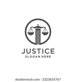 Justice logo vector design with creative modern unique idea  for business