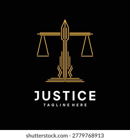 Justice logo vector template illustration