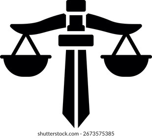 Justicia Nuevo Vector de diseño de iconos creativos
