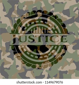 Justice on camo pattern