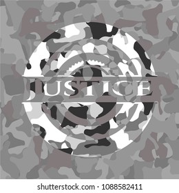 Justice on grey camo pattern
