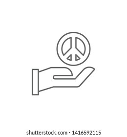 Justice peace outline icon. Elements of Law illustration line icon. Signs, symbols and vectors can be used for web, logo, mobile app, UI, UX