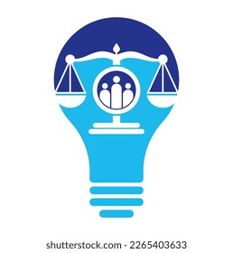 Justice people logo design vector. Law firm and people logo icon template design.