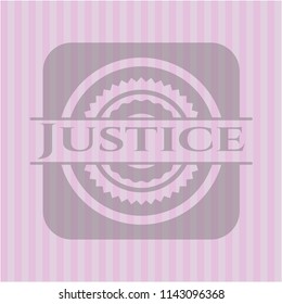 Justice pink emblem