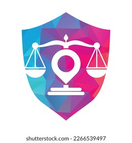  Justice point logo vector template. Creative Law Firm logo design concept.