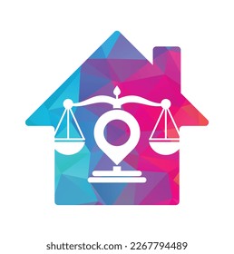  Justice point logo vector template. Creative Law Firm logo design concept.