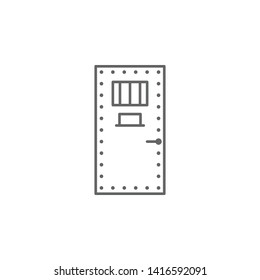 Justice prison outline icon. Elements of Law illustration line icon. Signs, symbols and vectors can be used for web, logo, mobile app, UI, UX