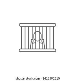 Justice prison outline icon. Elements of Law illustration line icon. Signs, symbols and vectors can be used for web, logo, mobile app, UI, UX