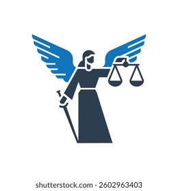 Justice and Protection Icon On White Background