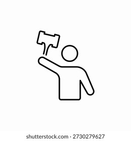 justice protest icon sign vector