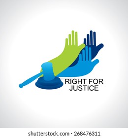 justice rights for justice vector illustration