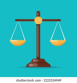 Justice scale Court symbol vector illustration