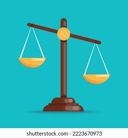 Justice scale Court symbol vector illustration