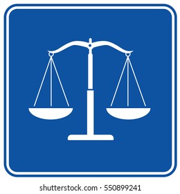 Justice scale icon design,clean vector