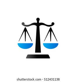 Justice Scale Icon In Duo Tone Color. Law Litigation Balance