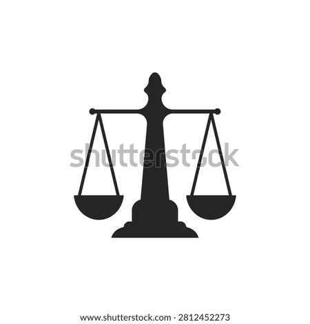 justice scale icon element design . scale pictogram symbol on white background. vector illustration